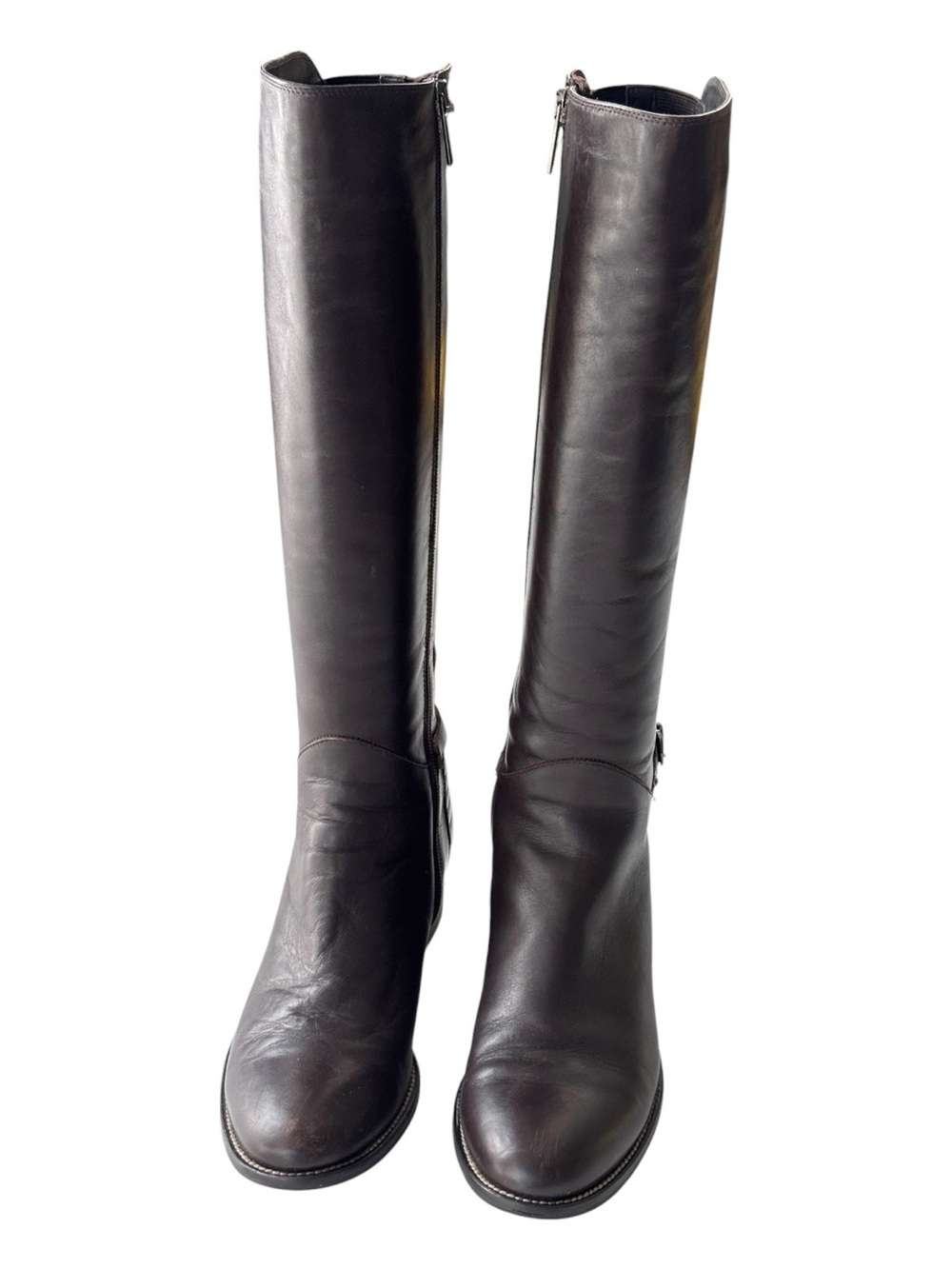 Aquatalia by Marvin K brown leather riding boot knee high made in Italy | 8.5 - Picture 5 of 14